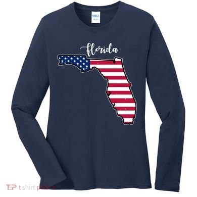 Florida United States Map Women's Long Sleeve Shirt