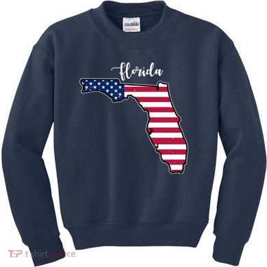 Florida United States Map Kids Sweatshirt