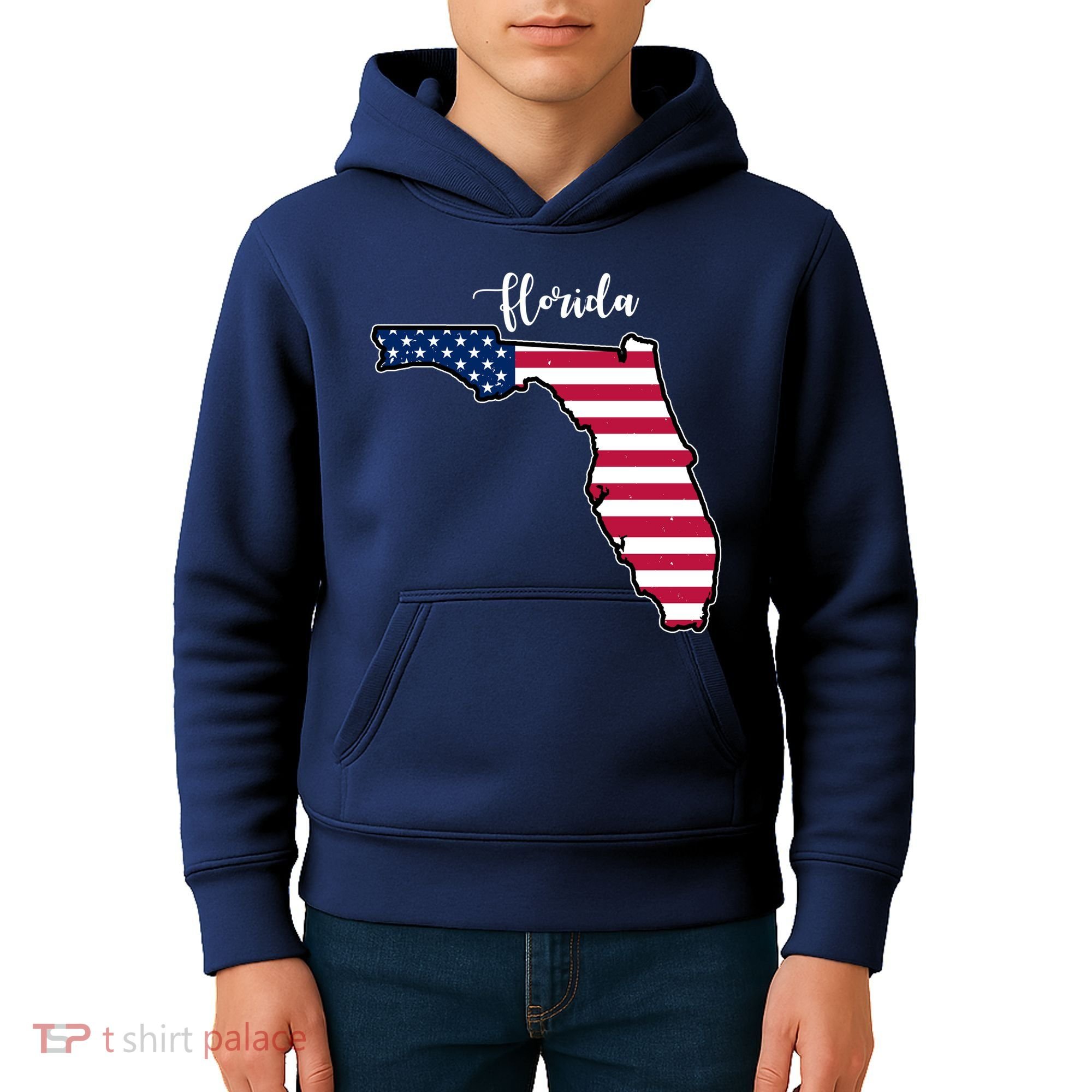 Florida United States Map Kids Hoodie