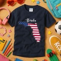 Florida United States Map Kids T-Shirt thumb 3