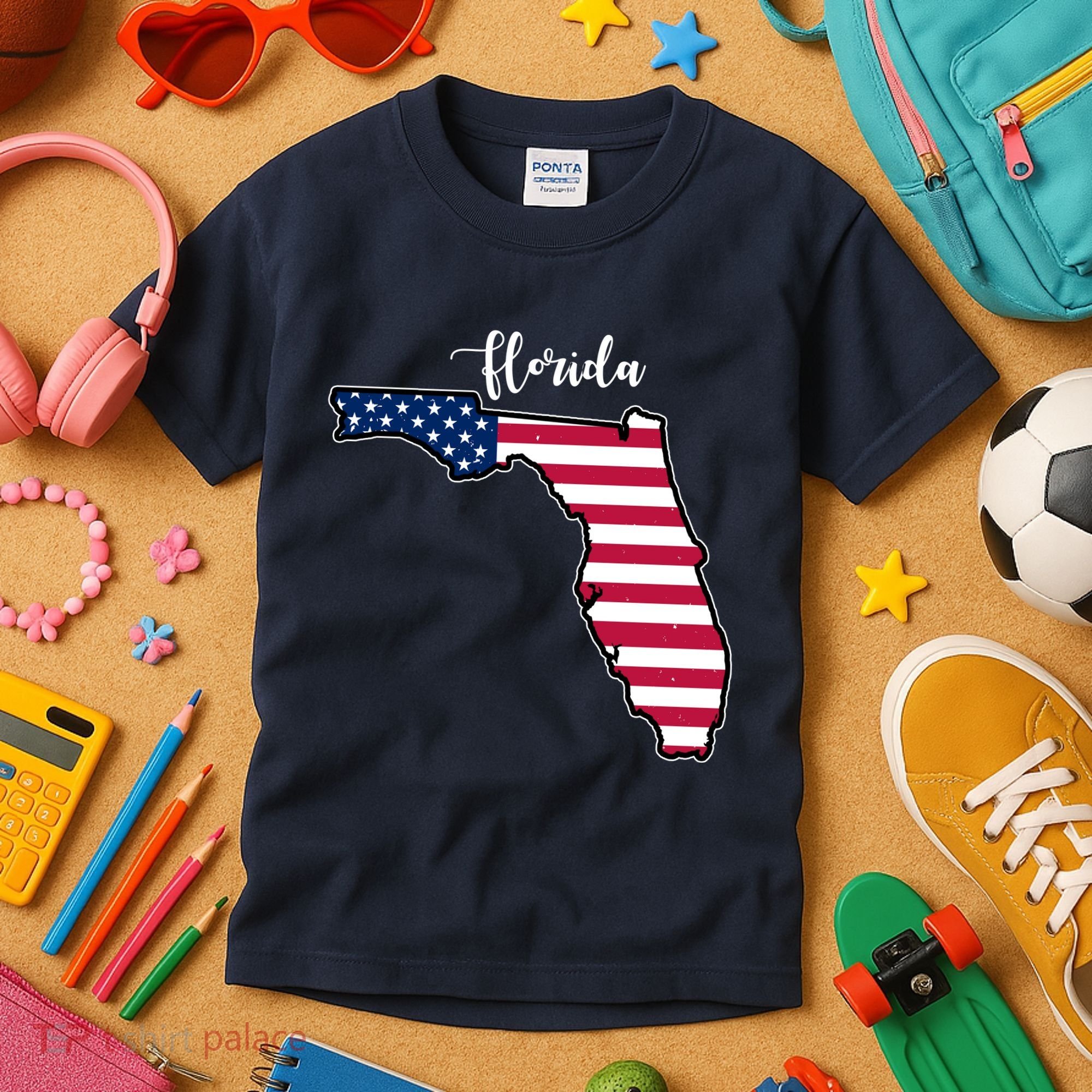 Florida United States Map Kids T-Shirt