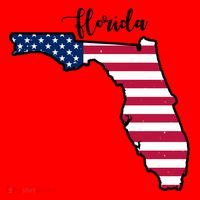 Florida United States Map Santa Hat thumb 1