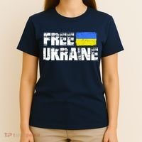 Free Ukraine Support Ukraine I Stand With Ukraine Flag T-Shirt thumb 4
