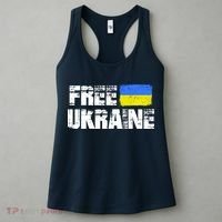 Free Ukraine Support Ukraine I Stand With Ukraine Flag Women's Tank Top thumb 3