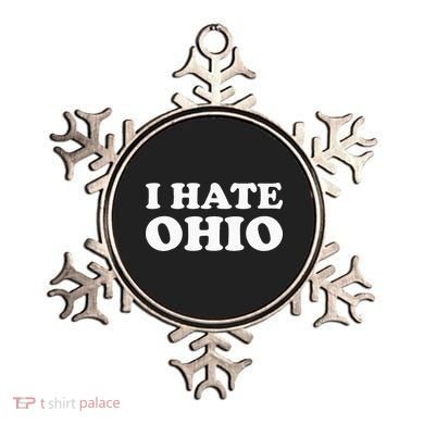 Funny US State Souvenir I Hate Ohio Ornament