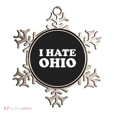 Funny US State Souvenir I Hate Ohio Ornament