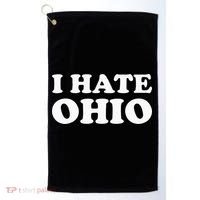 Funny US State Souvenir I Hate Ohio Golf Towel thumb 0