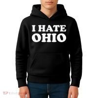 Funny US State Souvenir I Hate Ohio Kids Hoodie thumb 4