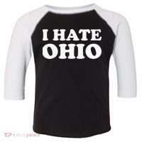 Funny US State Souvenir I Hate Ohio Toddler Fine Jersey T-Shirt thumb 0