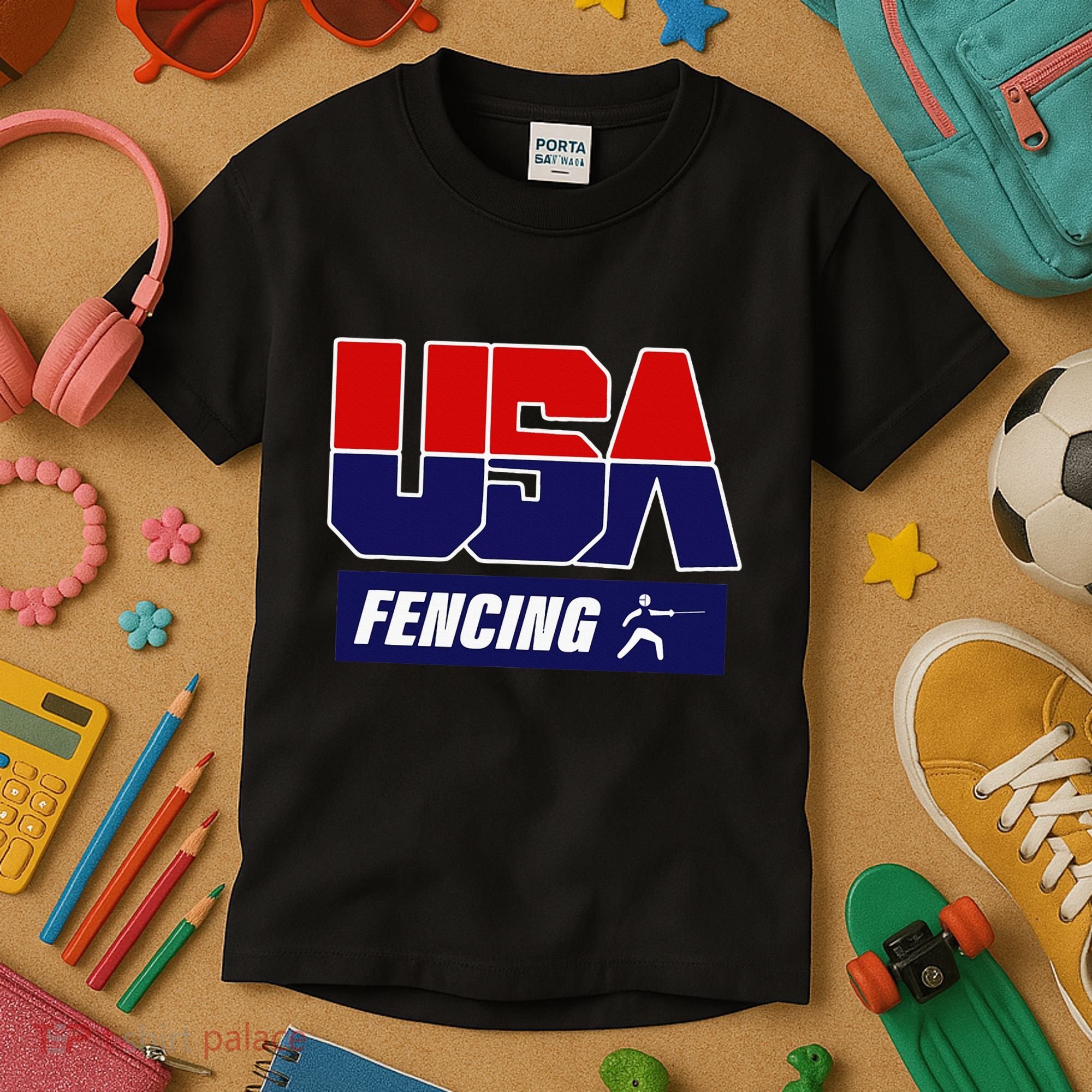 Fencing Usa Team Kids T-Shirt