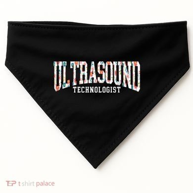 Floral Ultrasound Technologist Sonographer USA-Made Doggie Bandana
