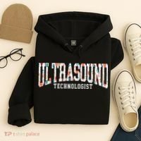 Floral Ultrasound Technologist Sonographer Hoodie thumb 4