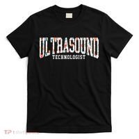 Floral Ultrasound Technologist Sonographer T-Shirt thumb 0