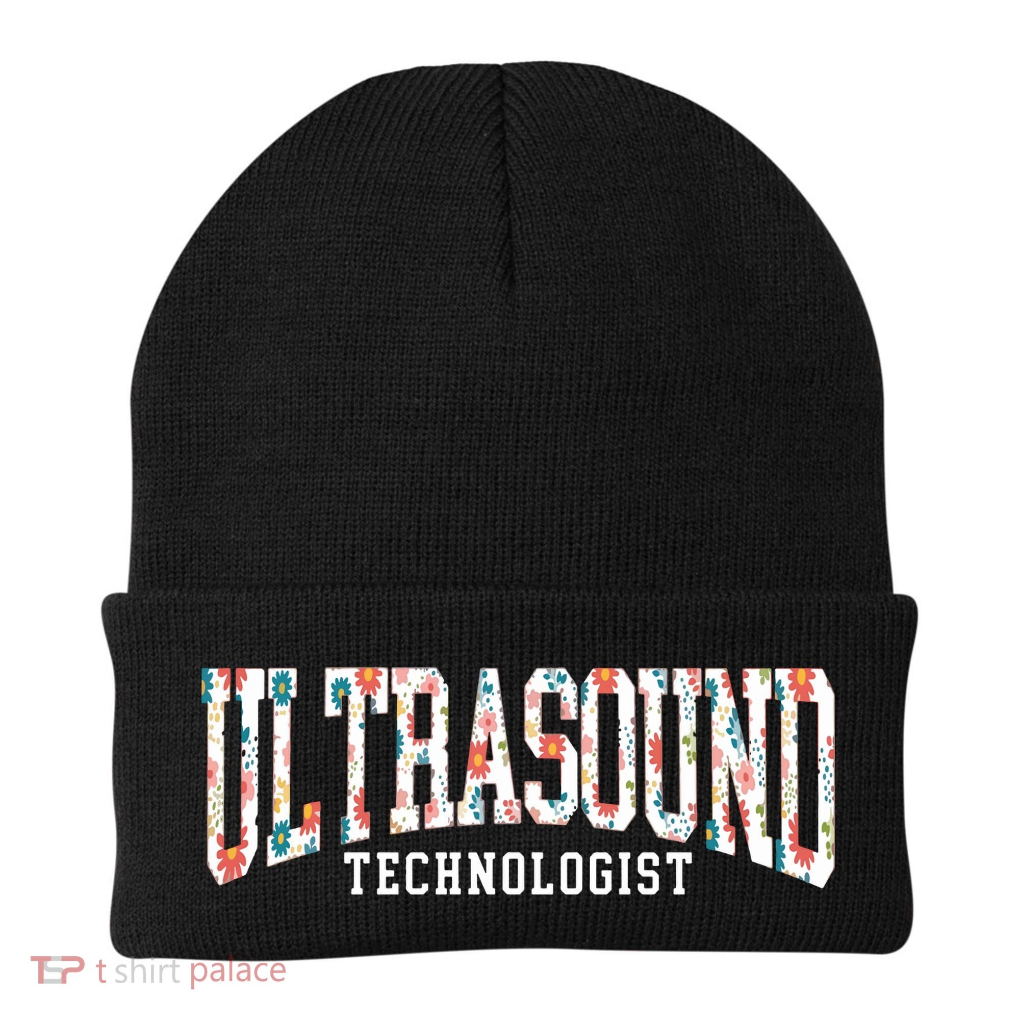Floral Ultrasound Technologist Sonographer Beanie