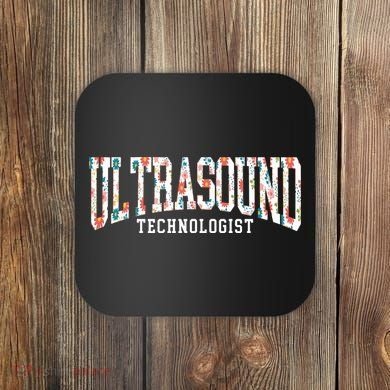 Floral Ultrasound Technologist Sonographer Coaster