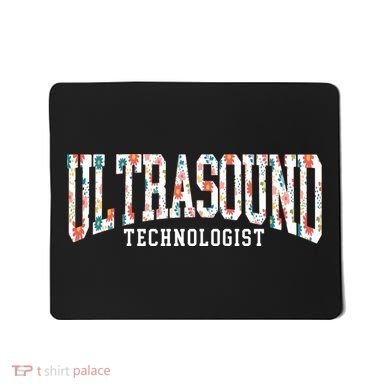 Floral Ultrasound Technologist Sonographer Mousepad