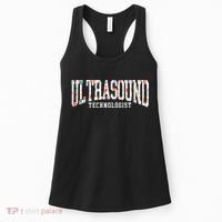 Floral Ultrasound Technologist Sonographer Women's Tank Top thumb 0