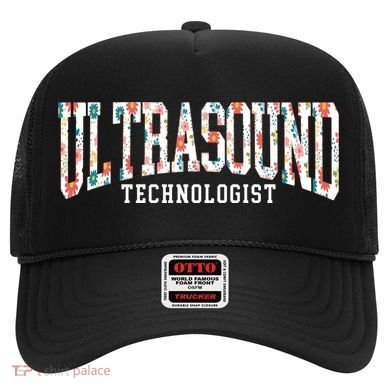 Floral Ultrasound Technologist Sonographer Hat
