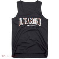 Floral Ultrasound Technologist Sonographer Tank Top thumb 0