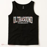 Floral Ultrasound Technologist Sonographer Tank Top thumb 2