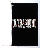 Floral Ultrasound Technologist Sonographer Golf Towel thumb 0