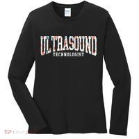 Floral Ultrasound Technologist Sonographer Women's Long Sleeve Shirt thumb 0