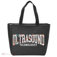 Floral Ultrasound Technologist Sonographer Tote Bag thumb 0