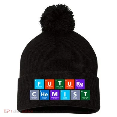 Future Chemist Pom Pom 12in Knit Beanie