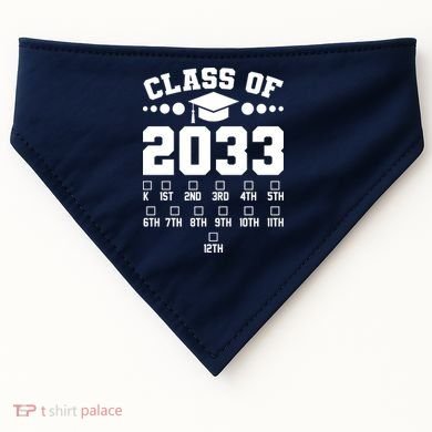 Future Class Of 2033 Check Mark Chart USA-Made Doggie Bandana