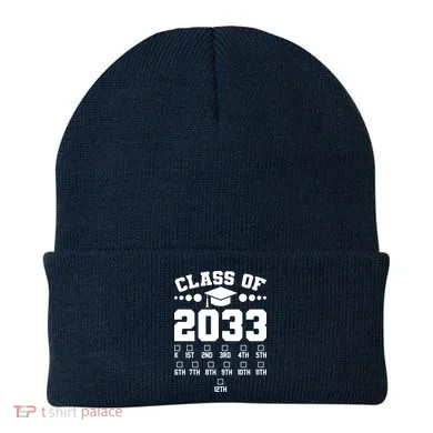 Future Class Of 2033 Check Mark Chart Beanie