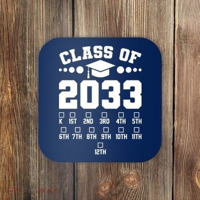 Future Class Of 2033 Check Mark Chart Coaster