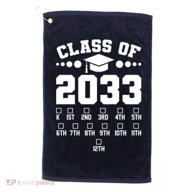 Future Class Of 2033 Check Mark Chart Golf Towel