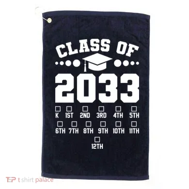 Future Class Of 2033 Check Mark Chart Golf Towel