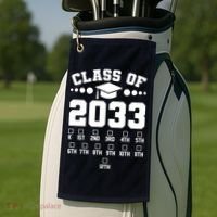 Future Class Of 2033 Check Mark Chart Golf Towel thumb 2