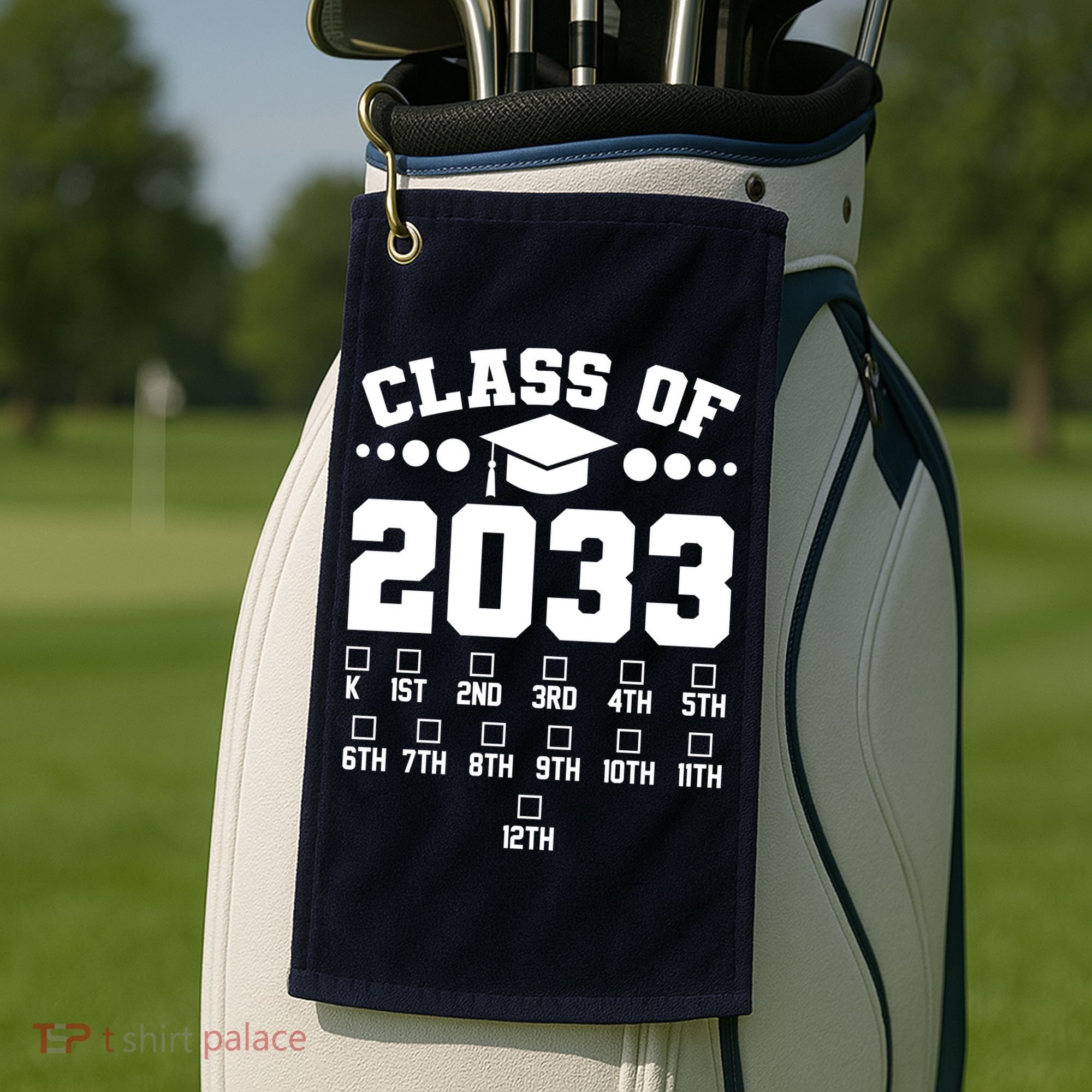Future Class Of 2033 Check Mark Chart Golf Towel