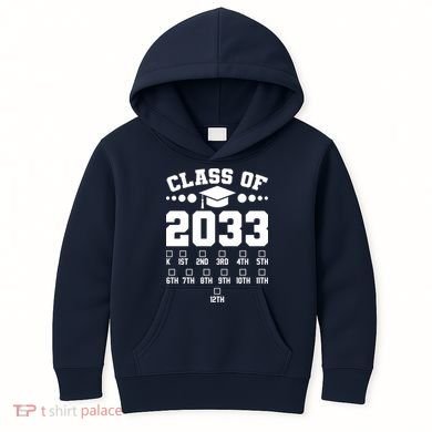 Future Class Of 2033 Check Mark Chart Kids Hoodie