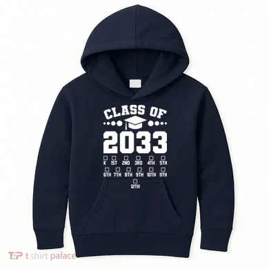 Future Class Of 2033 Check Mark Chart Kids Hoodie