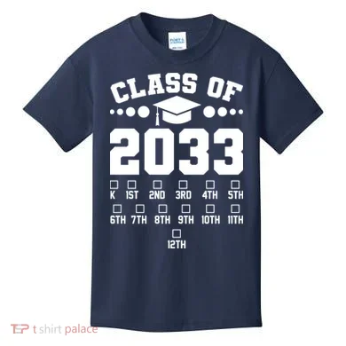 Future Class Of 2033 Check Mark Chart Kids T-Shirt