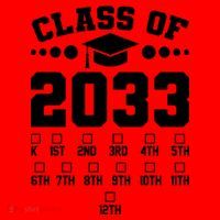 Future Class Of 2033 Check Mark Chart Santa Hat thumb 1