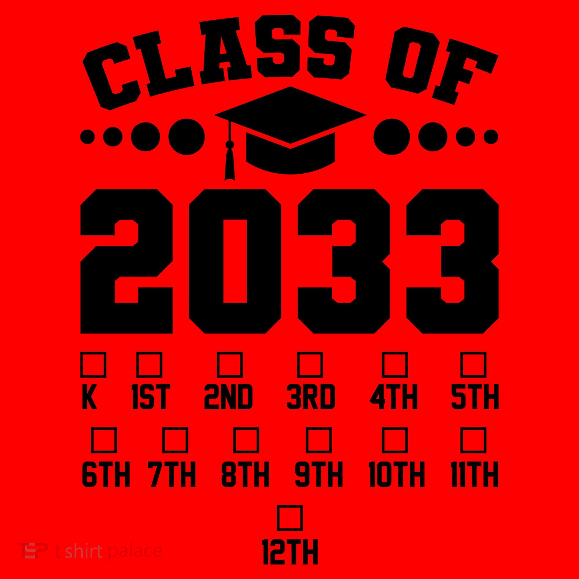Future Class Of 2033 Check Mark Chart Santa Hat