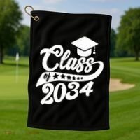 Future Class of 2034 Kindergarten Class Golf Towel thumb 1