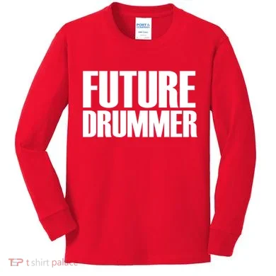 Future Drummer Kids Long Sleeve Shirt