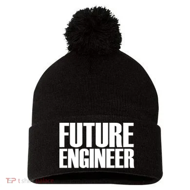 Future Engineer Pom Pom 12in Knit Beanie