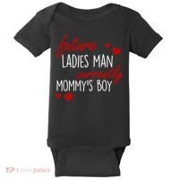 Future Ladies Man Currently Mommy's Boy Baby Bodysuit thumb 0