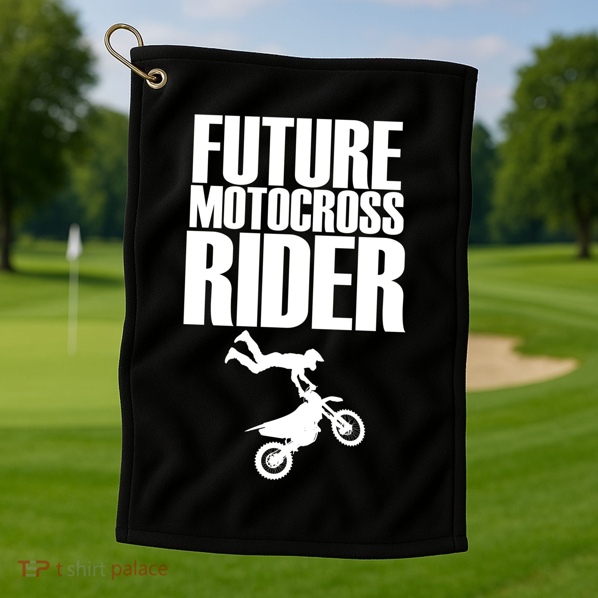 Future Motocross Rider Golf Towel