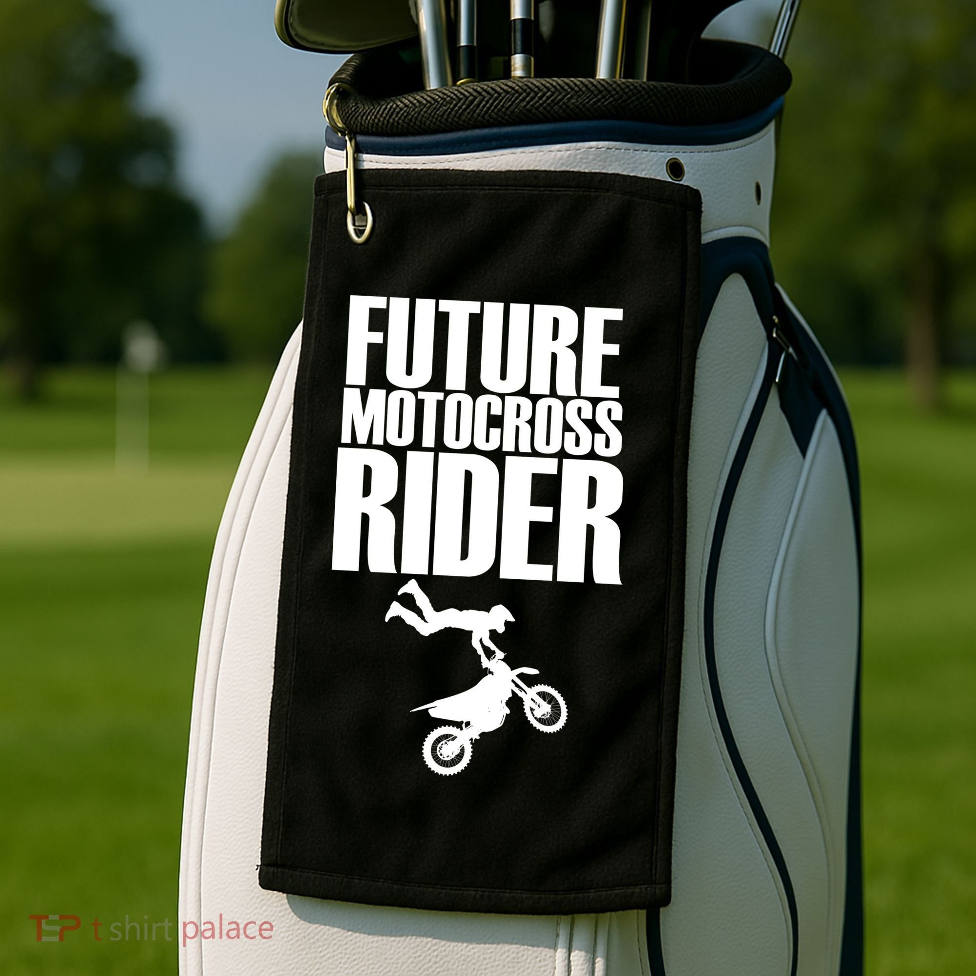 Future Motocross Rider Golf Towel
