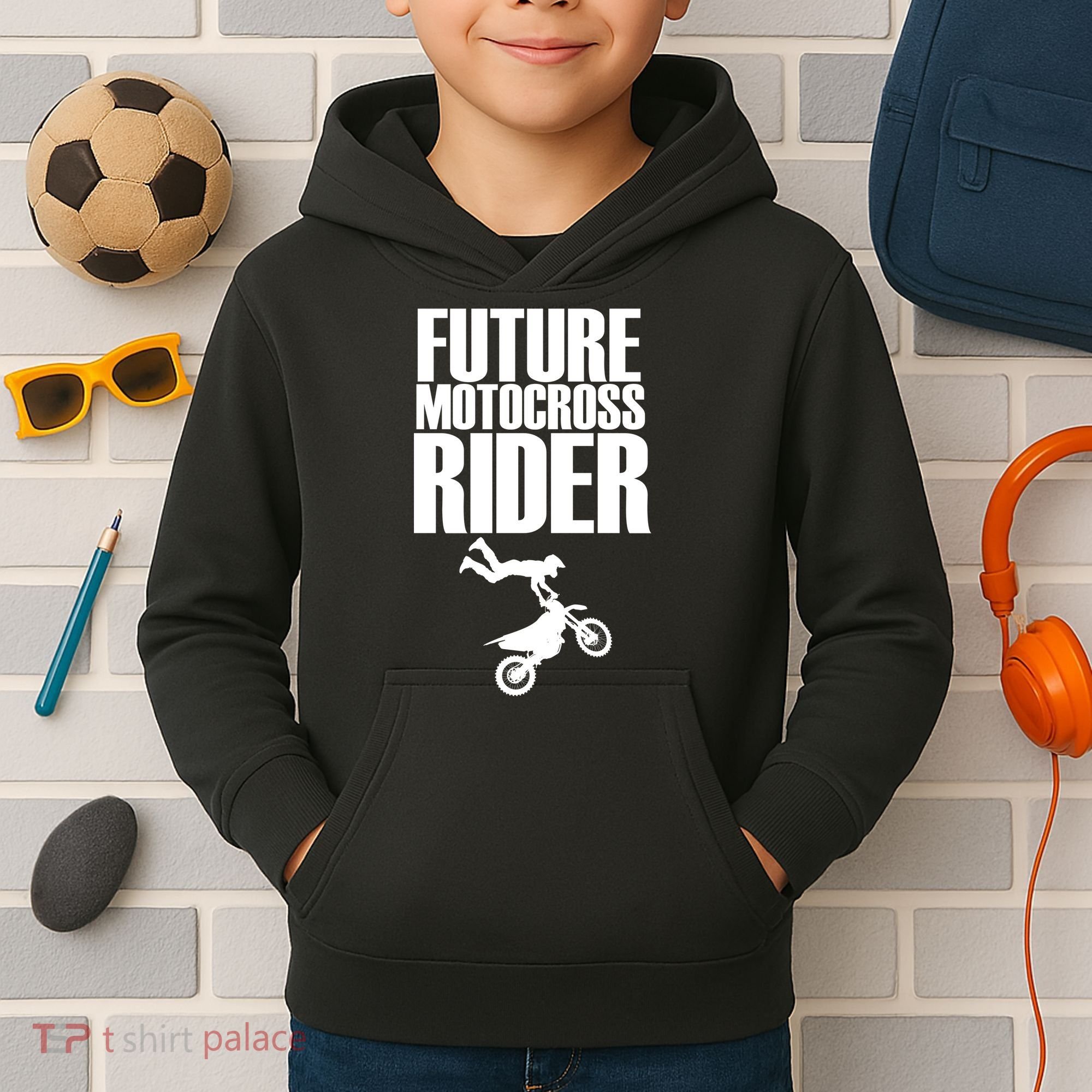 Future Motocross Rider Kids Hoodie