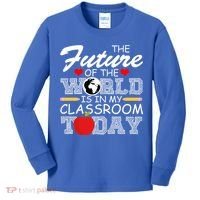 Future Of The World Is In My Classroom Kids Long Sleeve Shirt thumb 0