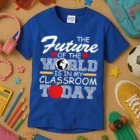 Future Of The World Is In My Classroom Kids T-Shirt thumb 3