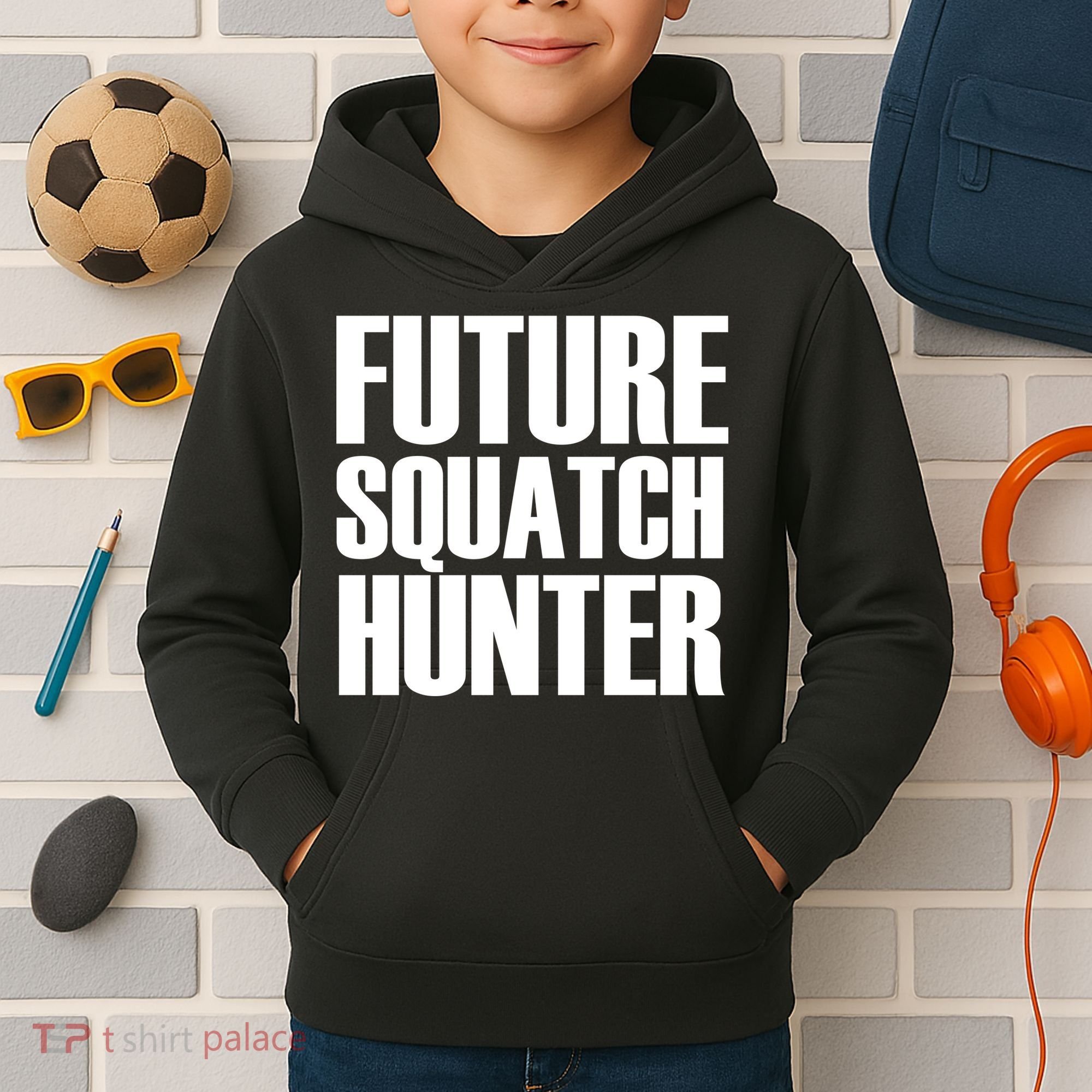Future Squatch Hunter Kids Hoodie